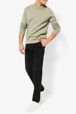 Chino en coton biologique - Noir