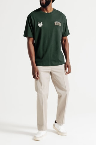 T-shirt en coton biologique Milwaukee Bucks NBA - Vert foncé