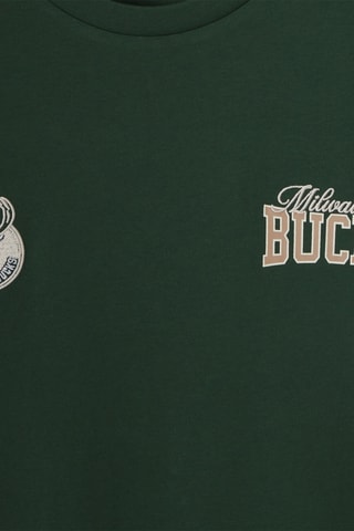 T-shirt en coton biologique Milwaukee Bucks NBA - Vert foncé