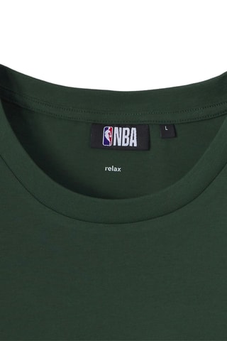 T-shirt en coton biologique Milwaukee Bucks NBA - Vert foncé