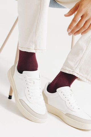 Chaussettes en coton biologique - Bordeaux