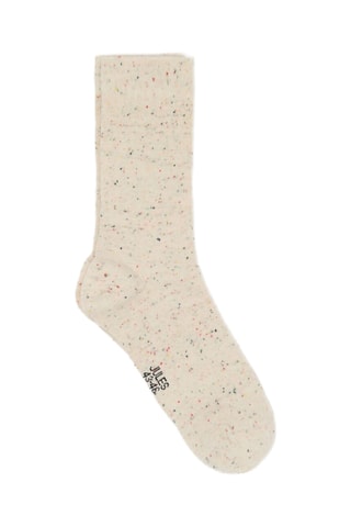 Chaussettes en coton biologique - Beige chiné
