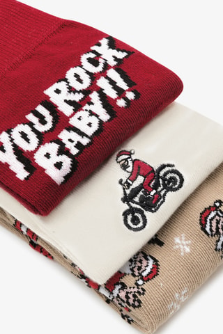 3 paires de chaussettes en coton biologique - Blanc