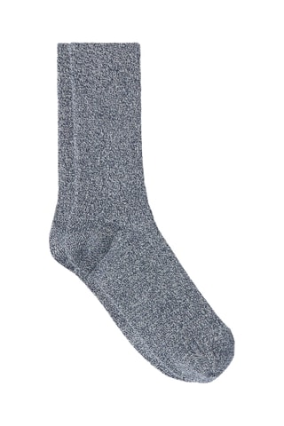 Chaussettes en coton biologique - Bleu foncé chiné
