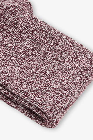 Chaussettes en coton biologique - Bordeaux chiné