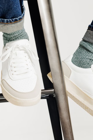 Chaussettes en coton biologique - Vert d’eau