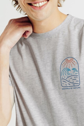 T-shirt slim - Gris clair