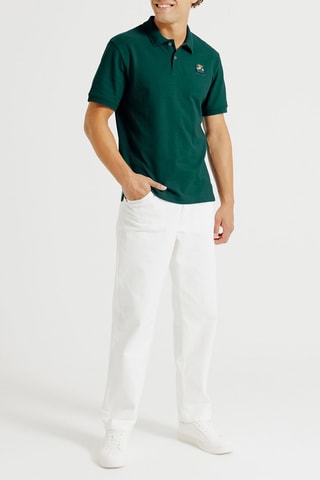 Polo regular en coton biologique - Vert