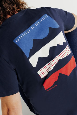 T-shirt regular en coton biologique Tour de France - Bleu nuit