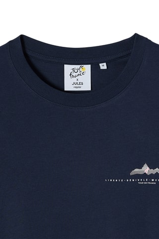 T-shirt regular en coton biologique Tour de France - Bleu nuit