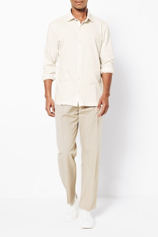 Chemise slim en coton biologique - Ecru