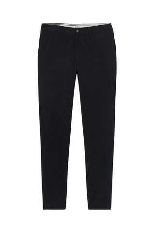 Chino slim en coton biologique - Noir - Longueur 30