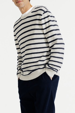 Pull - Bleu nuit et blanc
