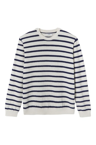 Pull - Bleu nuit et blanc