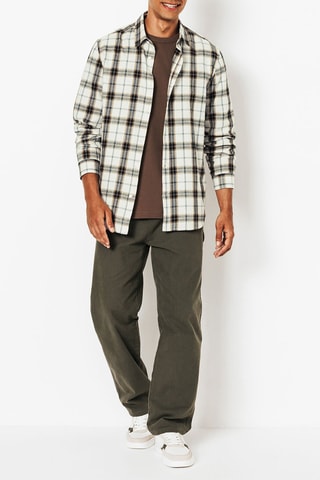 Chemise regular en coton biologique - Ecru