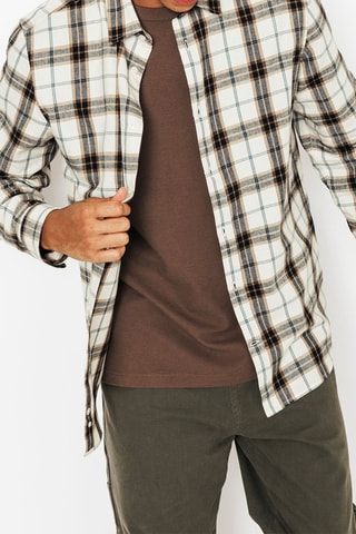 Chemise regular en coton biologique - Ecru