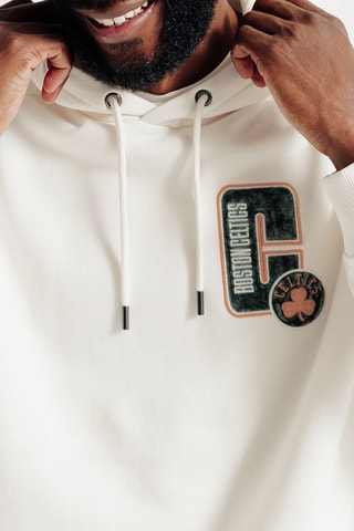 Sweat à capuche Boston Celtics NBA - Ecru