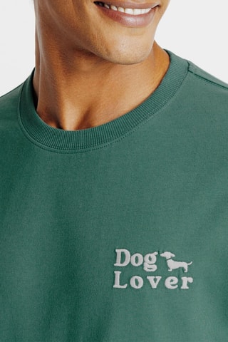 T-shirt regular en coton biologique - Vert foncé