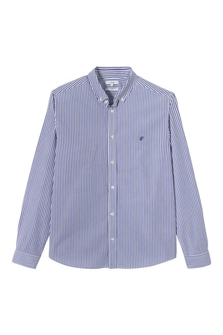 Chemise regular en coton biologique - Bleu marine
