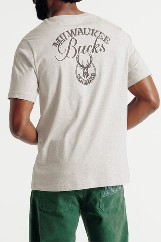 T-shirt en coton biologique Milwaukee Bucks - Beige