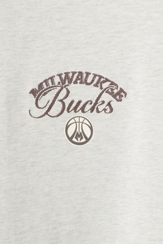 T-shirt en coton biologique Milwaukee Bucks - Beige