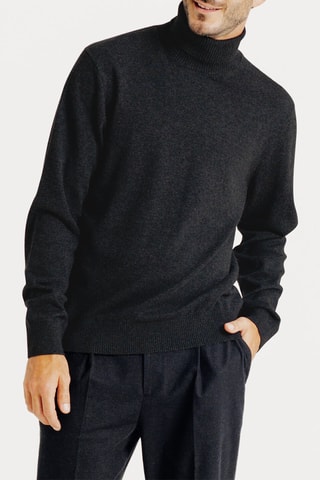 Pull en laine et cachemire - Gris foncé