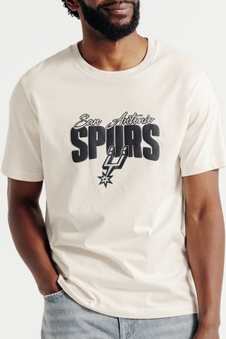 T-shirt regular en coton biologique San Antonio Spurs NBA - Ecru
