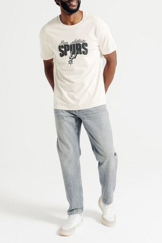 T-shirt regular en coton biologique San Antonio Spurs NBA - Ecru