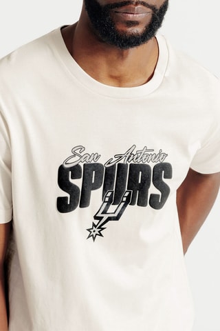 T-shirt regular en coton biologique San Antonio Spurs NBA - Ecru
