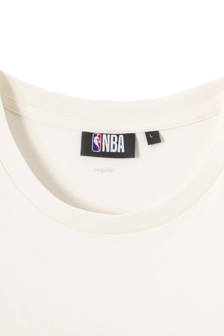 T-shirt regular en coton biologique San Antonio Spurs NBA - Ecru