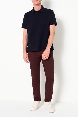Pantalon slim en coton biologique - Bordeaux