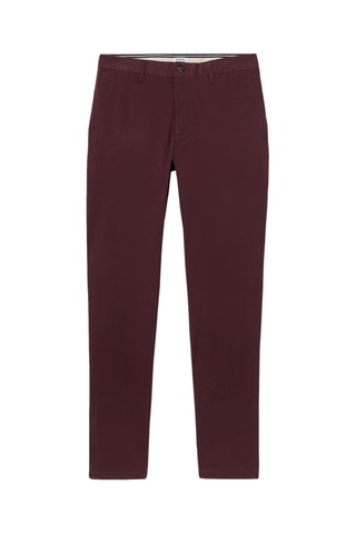 Pantalon slim en coton biologique - Bordeaux