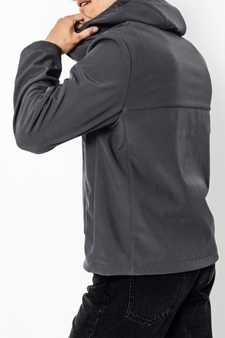 Veste softshell à capuche - Gris foncé