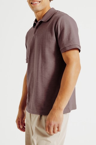 Polo regular en coton biologique - Violet