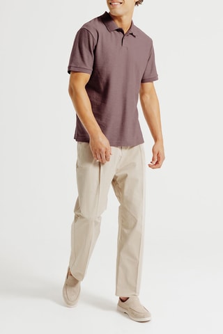 Polo regular en coton biologique - Violet