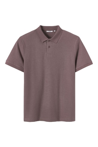 Polo regular en coton biologique - Violet
