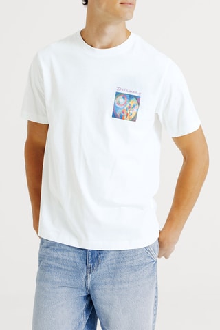 T-shirt regular en coton biologique - Blanc