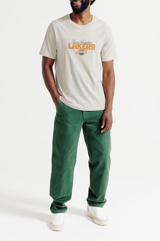 T-shirt regular en coton biologique Lakers de Los Angeles - Beige