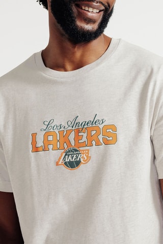 T-shirt regular en coton biologique Lakers de Los Angeles - Beige