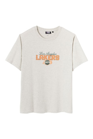 T-shirt regular en coton biologique Lakers de Los Angeles - Beige