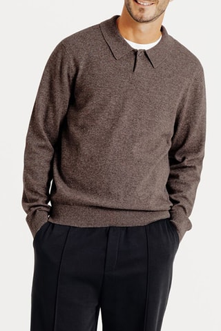 Pull en mérinos et cachemire - Marron