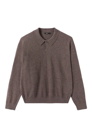 Pull en mérinos et cachemire - Marron