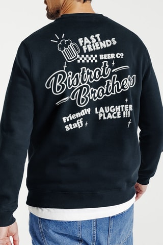 Sweat en coton biologique - Bleu foncé