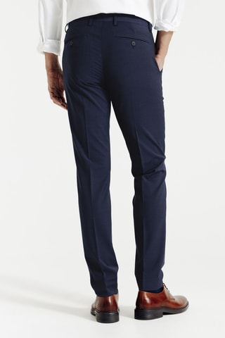 Pantalon slim en laine - Bleu marine