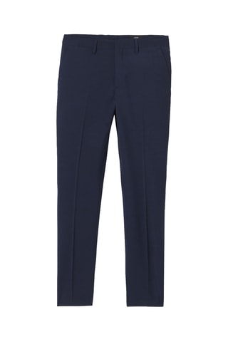 Pantalon slim en laine - Bleu marine