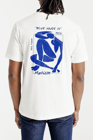 T-shirt regular en coton biologique Nu Bleu IV Henri Matisse - Blanc
