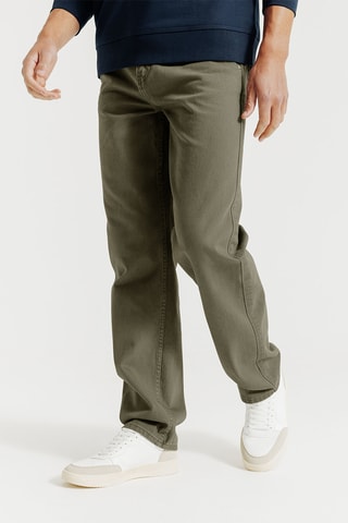 Jean loose en coton biologique - Kaki