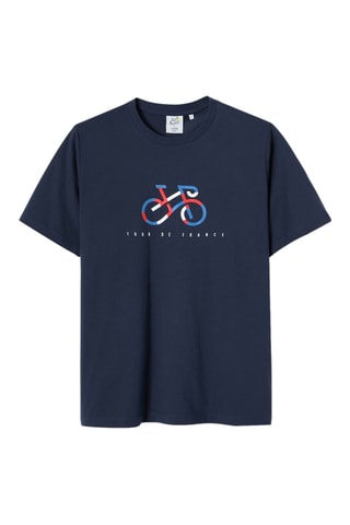T-shirt regular en coton biologique Tour de France - Bleu nuit