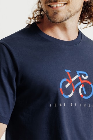T-shirt regular en coton biologique Tour de France - Bleu nuit