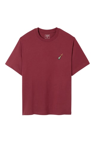 T-shirt regular en coton biologique - Bordeaux